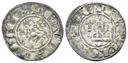 World Coins - Spain, Castille and Leon. Fernando IV. 1295-1312. AR Pepion (0.84g, 20mm). Cuenca mint. Bautista 453