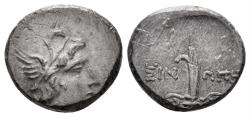Ancient Coins - Paphlagonia, Sinope. Circa 100-50 BC. AE 14mm (1.77 gm). SNG BM Black Sea 1197-8