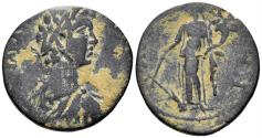 Ancient Coins - Achaea, Aegium. Caracalla, 198-217 AD. AE Diassarion (5.13g, 22mm). BCD Peloponessos 463.7; Kroll 63.2