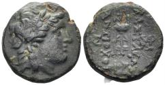 Ancient Coins - Seleukid Kingdom, Antiochos II Theos. 261-246 BC. AE 16mm (3.88g). Sardeis mint. SC 526.3 var.