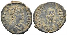 Ancient Coins - Aelia Flaccilla. Augusta. 379-388 AD. AE2 (4.99g, 24mm). Antioch mint. Struck 383-8 AD. RIC 62