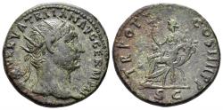 Ancient Coins - Trajan. 98-117 AD. AE Dupondius (12.12g, 27mm). Rome mint. Struck 101/2 AD. RIC 429