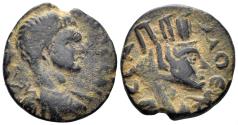 Ancient Coins - Mesopotamia, Edessa. Diadumenian. 217-218 AD. AE 17mm (2.85g). BMC 54