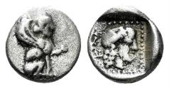 Ancient Coins - Lycian Dynasts. Uvug. Circa 470-440 BC. AR Obol (0.46 gm, 7.5mm). Uncertain mint. SNG von Aulock 4191