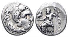 Ancient Coins - Macedonian Kingdom. Philip III Arrhidaios. 323-317 BC. AR Drachm (4.22 gm, 16mm). Sardes mint. Price P99