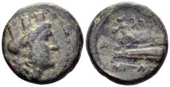 Ancient Coins - Phoenicia, Arados. Circa 176/5 BC - 115/6 AD. AE 18mm (5.53g). Dated CY 130 (130/29 BC). SNG Copenhagen 64