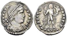 Ancient Coins - Valens. 364-378 AD. AR Siliqua (1.89g, 19mm). Lugdunum mint. Struck 364-7 AD. RIC 6e
