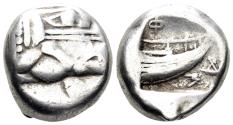 Ancient Coins - Lykia, Phaselis. Circa 400 BC. AR Third Stater (3.35g, 13mm). SNG Berry 1199