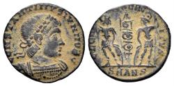 Ancient Coins - Constantine II, as Caesar. 317-337 AD. AE Follis (1.64g, 16mm). Antioch mint. Struck 330-335 AD. RIC 87