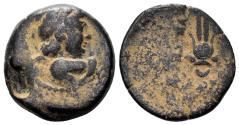 Ancient Coins - Seleukid Kingdom. Antiochos VII Euergetes (Sidetes). 138-129 BC. AE 19mm (5.97 gm). Antioch on the Orontes mint. Dated SE 174 (139/8 BC). SC 2067.1d
