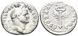 Ancient Coins - Vespasian. 69-79 AD. AR Denarius (3.12g, 20mm). Rome mint. Struck 73/4 AD. RIC 703