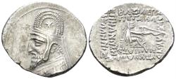 Ancient Coins - Parthian Kingdom. Mithradates III. 87-80 BC. AR Drachm (4.10g, 21mm). Ekbatana mint. Sellwood 31.5