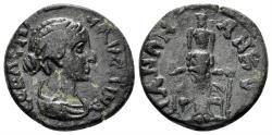Ancient Coins - Phrygia, Ankyra. Faustina II, died AD 175, AE 18mm (3.38 gm). BMC 33-6