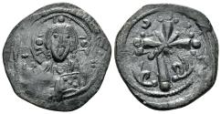 Ancient Coins - Anonymous. Time of Nicephorus III. 1078-1081. AE Follis (4.18 gm, 25mm). Constantinople mint. SB 1889