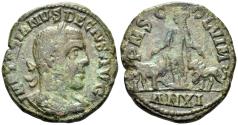 Ancient Coins - Moesia Superior, Viminacium. Trajan Decius. 249-251 AD. AE Sestertius (12.59g, 28mm). Dated CY 11 (249/50 AD). RPC IX 2