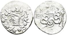 Ancient Coins - Ionia, Ephesos. Circa 180-67 BC). AR Cistophoric Tetradrachm (12.61g, 27mm). Dated CY 55 (80/79 BC). Kleiner 56
