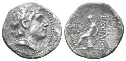 Ancient Coins - Seleukid Kingdom. Antiochos III ‘the Great’. 222-187 BC. AR Drachm (3.91g, 19mm). Antioch mint. Circa 204-197 BC. SC 1047.2a