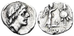 Ancient Coins - Anonymous. 81 BC. AR Quinarius (1.47g, 14mm). Rome mint. Crawford 373/1b