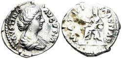 Ancient Coins - Faustina Junior, Augusta. 147-175 AD. AR Denarius (3.10g, 19mm). Rome mint. Struck 170-5 AD. RIC 706