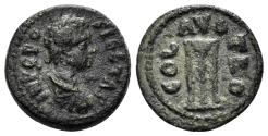 Ancient Coins - Troas, Alexandria. Geta, as Caesar. 198-210 AD. AE 15mm (2.46 gm). Bellinger A25