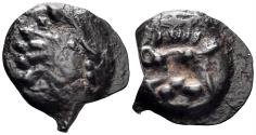 Ancient Coins - Celtic Northeast Gaul. Senones. Circa 1st Century BC. Cast Potin (3.71g, 19mm). DT 2645