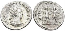 Ancient Coins - Valerian I. 253-260 AD. AR Antoninianus (3.16g, 22mm). Samosata mint. Struck 255/6 AD. RIC 292 (Antioch)