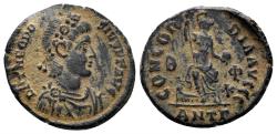 Ancient Coins - Theodosius I the Great. 379-395 AD. AE3 (2.52g, 18mm). Antioch mint. Struck 378-83 AD. RIC 44a3