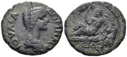 Ancient Coins - Thrace, Serdika. Julia Domna, Augusta. 193-217 AD. AE Triassarion (6.12g, 20.5mm). Ruzicka 80