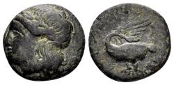 Ancient Coins - Ionia. Klazomenai. Circa 380-360 BC. AE 15mm (2.51 gm). Dionysios, magistrate. Lindgren/ Kovacs 441