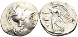 Ancient Coins - Pamphylia, Side. Circa 205-100 BC. AR Tetradrachm (16.83g, 32mm). Si-, magistrate. SNG von Aulock 4794