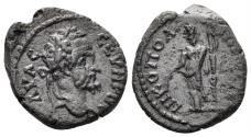Ancient Coins - Moesia Inferior, Nicopolis. Septimius Severus. 193-211 AD. AE Assarion (2.87 gm, 18mm). Moushmov 934