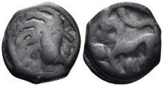 Ancient Coins - Celtic Northeast Gaul. Senones. Circa 60/50-30/25 BC. Cast Potin (3.15g, 18mm). DT 2644