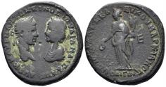 Ancient Coins - Moesia Inferior, Markianopolis. Elagabalus, with Julia Maesa. 218-222 AD. AE Pentassarion (11.51g, 27mm). Julius Antonius Seleucus, legatus consularis. Varbanov 1638