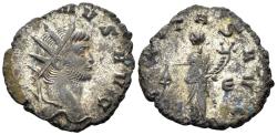 Ancient Coins - Gallienus. 253-268. AE Silvered Antoninianus (2.61g, 19mm). Rome mint. Struck 265/6 AD. RIC 1010c