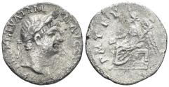 Ancient Coins - Trajan. 98-117 AD. AR Denarius (2.31g, 17mm). Contemporary Imitation. cf. RIC 22