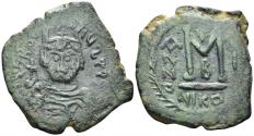 Ancient Coins - Heraclius. 610-641. AE Follis (11.59g, 33mm). Nicomedia mint. Dated RY 1 (610/1). SB 833