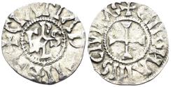 World Coins - France. Carolingian. Maine (comté). Hugues II. Circa 939/955-991. AR Denier (1.33g, 19mm). Fécamp 8310
