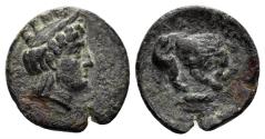 Ancient Coins - Mysia, Plakia. Circa 4th century BC. AE 13mm (1.27 gm). SNG Copenhagen 545