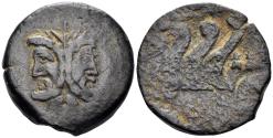 Ancient Coins - C. Vibius C.f. Pansa. 90 BC. AE As (13.11g, 27mm). Rome mint. Crawford 342/7b
