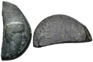 Ancient Coins - Gaul, Nemausus. Augustus. 27 BC-14 AD. AE Halved As (5.65g, 26mm). Struck 10 AD or later. RPC I 523