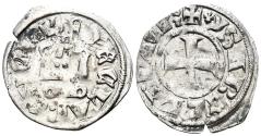 World Coins - Crusaders, Principality of Achaea. Isabelle de Villehardouin. 1297-1301. BI Denier Tournois (0.81g, 19mm). Clarenzia mint. Metcalf, Crusaders 262