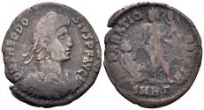 Ancient Coins - Theodosius I the Great. 379-395 AD. AE 2 (3.56g, 24.5mm). Rome mint. Struck 379-83 AD. RIC 43d