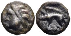 Ancient Coins - Celtic Northeast Gaul. Leuci. Circa 60/50-30/25 BC. Cast Potin (3.18g, 17mm). DT 227