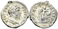 Ancient Coins - Septimius Severus. 193-211 AD. AR Denarius (3.89g, 19mm). Rome mint. Struck circa 210/1 AD. RIC 211