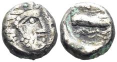 Ancient Coins - Phoenicia, Arados. 380-351 BC. AR Tetrobol (2.34g, 11.5mm). SNG Copenhagen 15/18