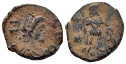 Ancient Coins - Leo I. 457-474 AD. AE Nummus (1.17g, 11.5mm). Constantinople mint. RIC 703