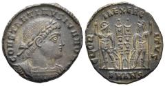 Ancient Coins - Constantine II, as Caesar. 317-337 AD. AE Follis (2.68g, 17mm). Antioch mint. Struck 335 AD. RIC 87