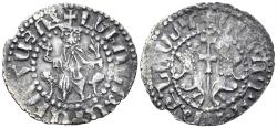 World Coins - Armenia, Cilician Armenia. Levon I. 1198-1219. AR Half Tram (2.34g, 24mm). CCA 73