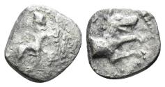 Ancient Coins - Lykaonia, Laranda. Circa 324-323 BC. AR Obol (0.64g, 10mm). SNG Levante 225 (same)