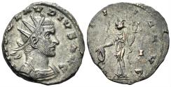 Ancient Coins - Claudius II Gothicus. 268-270 AD. AE Silvered Antoninianus (3.58g, 19mm). Siscia mint. Struck 269 AD. RIC 181